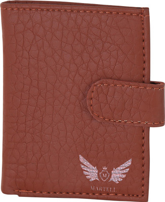 

Martell Men Brown Artificial Leather Card Holder(14 Card Slots), Light brown
