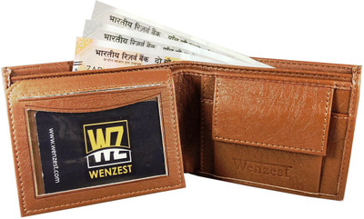 

Wenzest Men Tan Artificial Leather Wallet(5 Card Slots)
