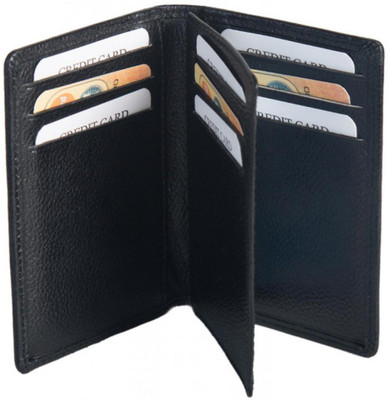 

Chevron Men Black Genuine Leather Wallet(9 Card Slots)