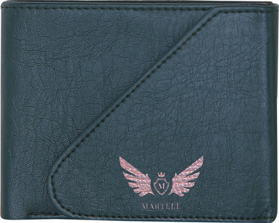 

Martell Men Green Artificial Leather Wallet(6 Card Slots)
