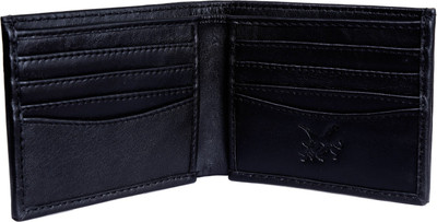 

encrafter Boys Black Genuine Leather Wallet(8 Card Slots)