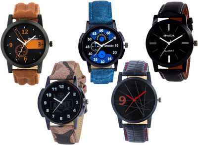 

SPINOZA sport chronograph brown black red multicolor combo of men women professional Watch - For Boys & Girls
