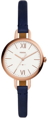 

Fossil ES4359 Fossil Women's Annette Three-Hand Navy Leather Watch Watch - For Women