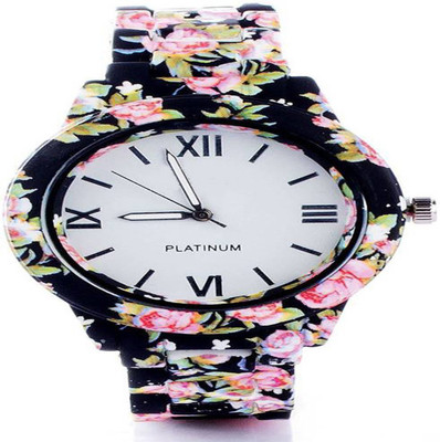 Gopal Shopcart Black 002 Floral print Watch - For Women Watch - For Women