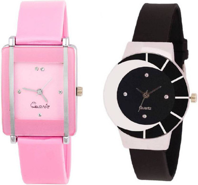 77 Off On Freny Exim Beautiful Pink And Black Colour Strap Designer Bracelet Strap Women Watch For Ladies Glory Series 22 Watch For Girls On Flipkart Paisawapas Com
