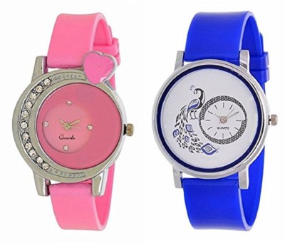 

Freny Exim collage girl heart shape on pink dial with beautiful peacock blue dial women watch Glory_series_3 Watch - For Girls