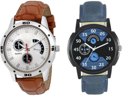 

Varni Retail Sporty Blue With Dial Brown Leather Boys Combo Watch For Men Watch - For Men
