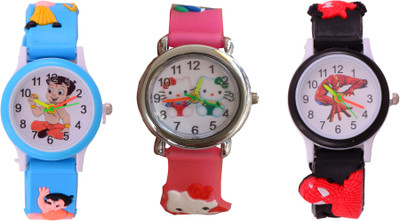 

Zest4Kids - Round Dial Cute Multip coloured - Children Favourite - Good Return Gift -1234890 Watch - For Boys & Girls