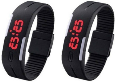 

Talgo New Arrival 2018 Red bin Season Special RROLEDBK2S New Special CollectioN Led Black Rectangle Dial & Black Rubber Belt And Atrractive And Comfertable Strap (Combo Of 2) RROLEDBK2R Watch - For Boys