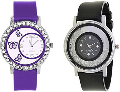 77 Off On Freny Exim Attractive And Stylish Black And Blue Colour Strap Designer Womens Combo Watches For Ladies Glory Series 38 Watch For Girls On Flipkart Paisawapas Com