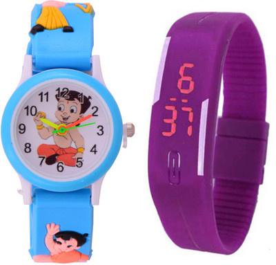 

Zest4Kids - Round Dial Cute Multip coloured - Children Favourite - Good Return Gift -1234891 Watch - For Boys & Girls