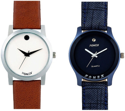 

Fonex FQ 02 & 09 New Stylish Attractive Combo Movado Watch - For Men & Women