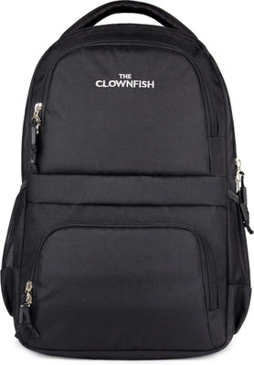 

The Clownfish Charcoal Backpack 26 L Laptop Backpack(Black), Charcoal black