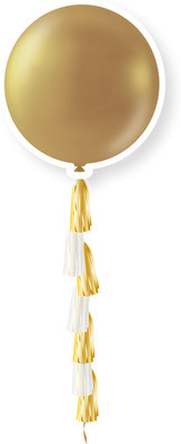 

Wanna Party Solid 701788 Balloon(Gold, Pack of 1)