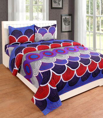 

Vrinda Home Décor 200 TC Cotton Double Printed Bedsheet(Pack of 3, Multicolor)