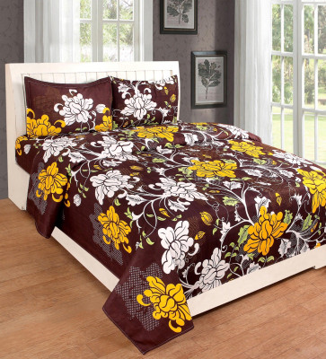 

Vrinda Home Décor 200 TC Cotton Double Floral Bedsheet(Pack of 3, Multicolor)