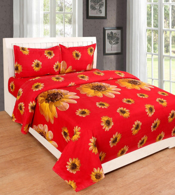 

Vrinda Home Décor 200 TC Cotton Double Floral Bedsheet(Pack of 3, Multicolor)