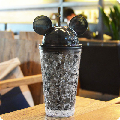 

Continental Ice Cream Cup with Straw Crushed 450 ml Sipper(Pack of 1, Black)