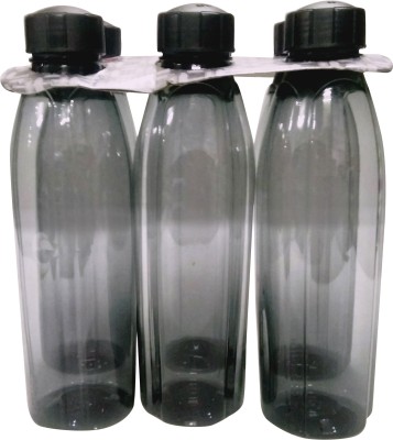 cello crystal grey fridge bottle set 1000 ml Bottle(Pack of 6, Grey, Plastic)