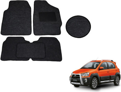MOCKHE Fabric Standard Mat For  Toyota Etios Cross(Black)