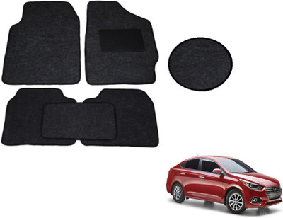 MOCKHE Fabric Standard Mat For  Hyundai Verna(Black)
