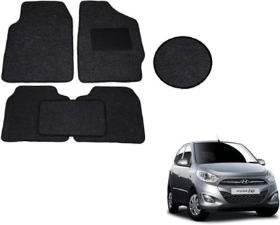 MOCKHE Fabric Standard Mat For  Hyundai i10(Black)