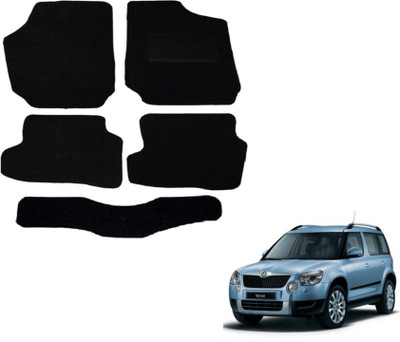 MOCKHE Fabric Standard Mat For  Skoda Yeti(Black)