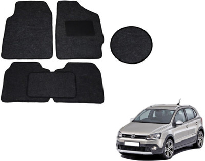 MOCKHE Fabric Standard Mat For  Volkswagen Polo Cross(Black)