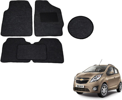 MOCKHE Fabric Standard Mat For  Chevrolet Beat(Black)
