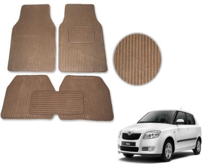 MOCKHE Fabric Standard Mat For  Skoda Fabia(Beige)