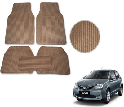 MOCKHE Fabric Standard Mat For  Toyota Etios Liva(Beige)