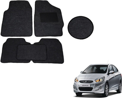 MOCKHE Fabric Standard Mat For  Hyundai Fluidic Verna(Black)