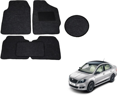 MOCKHE Fabric Standard Mat For  Skoda Rapid(Black)