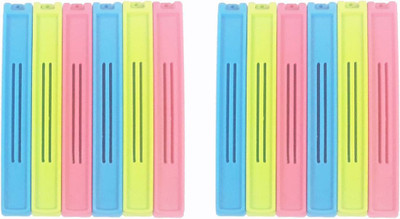 

Generic Medium 12 Peice Medium Plastic Plastic food seal clips(Set of 12, Multicolor)