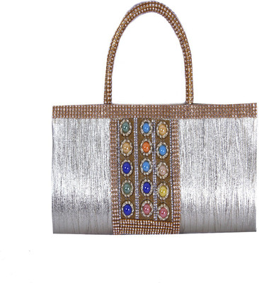

Tulip Casual Silver Clutch
