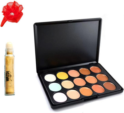 

Vozwa Golden Roll on Shimmer Powder, Contour Cream(15 Color) and Band(Set of 3)