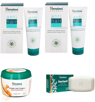 

Himalaya Anti Hair Loss Cream, protein hair cream, soap(Set of 4)
