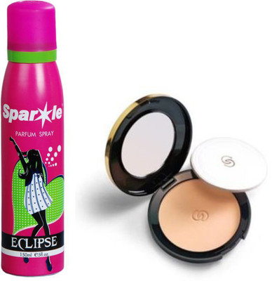 

Oriflame Sweden Giordani Gold Sheer Powder SPF 15 (Light - 31808) Wth one sparkle perfume spray 150 ml(Set of 2)