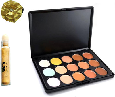 

Vozwa Golden Roll on Shimmer Powder, 15 Color Contour Cream and Golden Band(Set of 3)