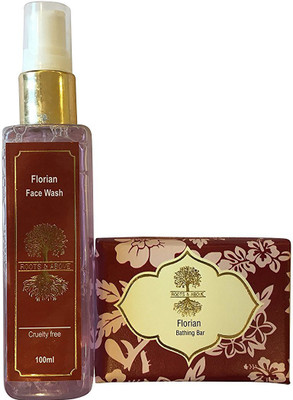

Roots and Above Florian Glycerin Bathing Bar Soap (100g) And Florian Facewash (100ml) Combo(Set of 2)
