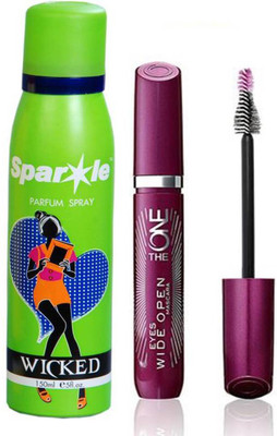 

Oriflame Sweden The ONE Eyes Wide Open Mascara 8ml ( Black - 31473 ) With one sparkle perfume spray 150 ml(Set of 2)