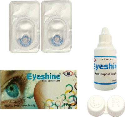

Eyeshine Blue colored contact lens Monthly Contact Lens(0.00, blue, Pack of 2)