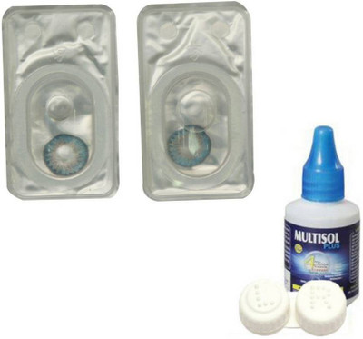 

Eyeshine Sky Blue Colored contact Lens with case and solution (0 Power) Half-yearly Contact Lens(0.00, sky blue, Pack of 2)