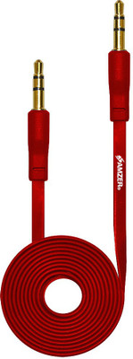 

Amzer 35mm Auxiliary Audio Flat Cable AUX Cable(Red)
