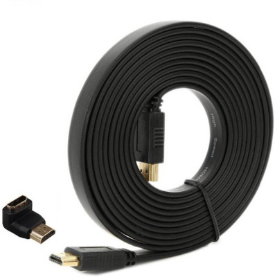 

Oxza 5MTR Flat 1.4 Version With Male To Female Connector HDMI Cable(Compatible with Mobile, Laptop, Tablet, Mp3, Gaming Device, Black)