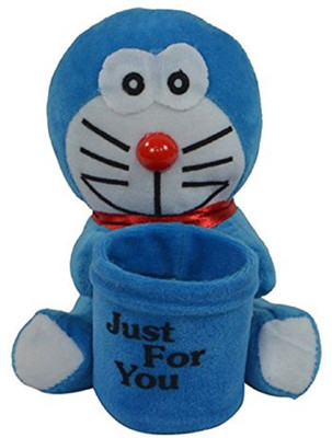 

Rashi Infomedia 1 Compartments Super Soft 100% polyester, fluffy polyester fiberfill pen stand(Blue, Brown)
