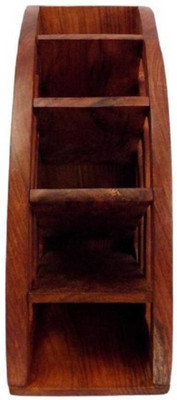

Seema Crafts 4 Compartments Wooden Letter Holder(Multicolor)