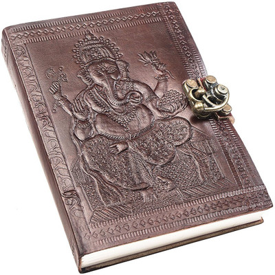 

SR MART A6 Diary(GANESHJI Lock Diary, Brown)