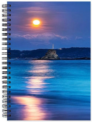 

VenTechno A5 Diary(Moon Designer Wirebound Ruled Paper Sheets Personal and Office Stationary Notebooks Diary, Multicolor)