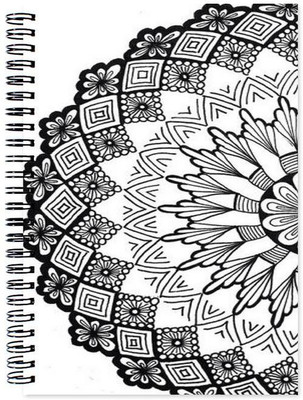 

Chesta Enterprises A5 Note Book(Black and White Art, Multicolor)